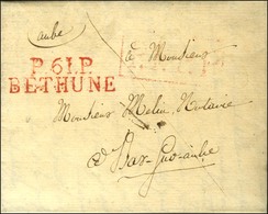 P.61.P. / BETHUNE Rouge Sur Lettre Avec Texte Daté. 1819. - SUP. - 1801-1848: Vorläufer XIX