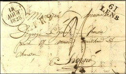 61 / LENS Sur Lettre Avec Texte Daté. 1828. - SUP. - 1801-1848: Precursores XIX