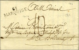 61 / MARQUISE (38 X 10) Sur Lettre Avec Texte Daté. 1816. - SUP. - 1801-1848: Precursores XIX