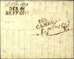 DEB. 66 / BEFFORT + DEB. 57 / CAMBRAY Sur Lettre Avec Texte Daté. 1820. - TB / SUP. - 1801-1848: Precursores XIX