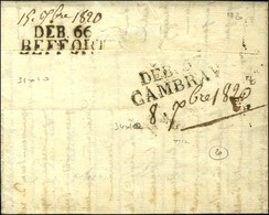 DEB. 66 / BEFFORT + DEB. 57 / CAMBRAY Sur Lettre Avec Texte Daté. 1820. - TB / SUP. - 1801-1848: Vorläufer XIX