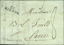 66 / BIENNE Sur Lettre Avec Texte Daté. An 12. - SUP. - 1801-1848: Precursores XIX