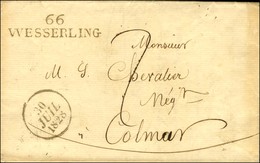 66 / WESSERLING Sur Lettre Avec Texte Daté. 1828. - SUP. - 1801-1848: Precursores XIX