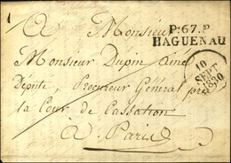 P.67.P. / HAGUENAU Sur Lettre Avec Texte Daté. 1830. - SUP. - 1801-1848: Precursores XIX