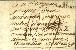 67 / LANDAU Sur Lettre Avec Texte Daté. 1793. - SUP. - 1801-1848: Vorläufer XIX