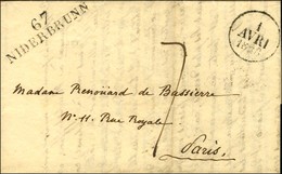 67 / NIDERBRUNN Sur Lettre Avec Texte Daté. 1828. - SUP. - 1801-1848: Precursores XIX