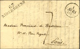 67 / NIDERBRUNN Sur Lettre Avec Texte Daté. 1828. - SUP. - 1801-1848: Precursori XIX