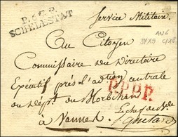 P.67.P. / SCHELESTAT Sur Lettre Avec Texte Daté De Ribeauville. 1798. (cote : 300). - TB. - 1801-1848: Precursori XIX