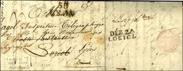 DEB.25 / LORIOL Sur Lettre Avec Texte Daté La Guillotière. 1821. - TB / SUP. - 1801-1848: Precursores XIX