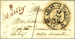 9 / Mailly  Rouge Càd T 12 ARCIS-SUR-AUBE (9) Sur Lettre Locale Taxée 1. 1833. - TB / SUP. - 1801-1848: Precursori XIX