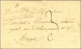 9 / Marcilly / NOGENT-S-SEINE Rouge Sur Lettre Avec Texte Daté 1824. - TB / SUP. - 1801-1848: Precursors XIX