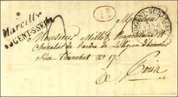 9 / Marcilly / NOGENT-S-SEINE Càd T 13 NOGENT SUR SEINE, Taxe Tampon 4. 1836. - TB / SUP. - 1801-1848: Vorläufer XIX