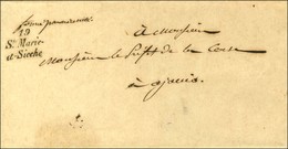 19 / Ste Marie- / Et-Sicche Sur Lettre Non Datée Adressée En Franchise à Ajaccio. - SUP. - 1801-1848: Precursores XIX