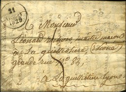 Cursive 22 / La Villeneuve / AUBUSSON Sur Lettre Avec Texte Daté De Mauttes Le 19 Octobre 1829. - B / TB. - 1801-1848: Vorläufer XIX