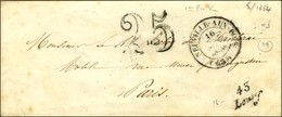 Cursive 43 / Loury + Taxe 25 DT Sur Lettre Pour Paris. 1854. - TB / SUP. - R. - 1801-1848: Precursors XIX