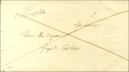 51 / La Gravelle Bleu Sur Faire Part De Mariage Adressé En Franchise Aux Forges Du Port Brillet. 1833. - SUP. - 1801-1848: Vorläufer XIX