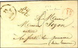 Cursive 58 / Betz + Décime Rural Rouge Sur Lettre Pour La Ferté Sous Jouarre, Dateur A. 1835. - TB / SUP. - R. - 1801-1848: Precursors XIX