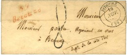 Cursive Rouge 59 / Briouze + Càd T 14 ECOUCHÉ (59) Et Taxe 8 (FL) Sur Lettre Pour Beaune. 1836. - TB / SUP. - 1801-1848: Precursores XIX