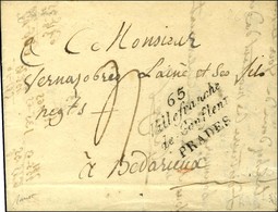 Cursive 65 / Villefranche / De-Conflent / PRADES Sur Lettre Pour Bédarieux. 1823. - TB / SUP. - R. - 1801-1848: Precursores XIX