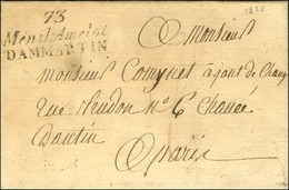 Cursive 73 / Ménil-Amelot / DAMMARTIN Sur Lettre Pour Paris. 1828. - TB / SUP. - R. - 1801-1848: Precursori XIX