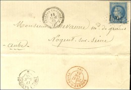 GC 1594 / N° 29 Càd T 22 FRIERES FAILLOUEL (2) Sur Lettre Pour Nogent Sur Seine. Au Verso, Superbe Cachet T 17 Rouge NOG - Altri & Non Classificati