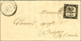 Càd T 22 JESSAINS (9) Sur Lettre Non Affranchie Pour Crespy. Au Recto, Càd T 15 BRIENNE NAPOLEON / Timbre-taxe N° 2. 185 - Autres & Non Classés