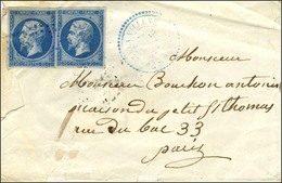 PC Bleu 4322 / N° 14 (2) Càd T 22 Bleu LA VILLENEUVE-BASVILLE (22) Sur Lettre 2 Ports Pour Paris. 1861. - B / TB. - R. - Sonstige & Ohne Zuordnung