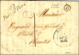 Cursive 42 / Port-St Père + CL Rouge Sur Lettre Locale. 1836. - TB / SUP. - 1801-1848: Précurseurs XIX