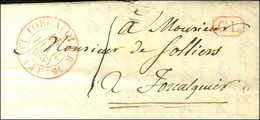 Càd T 12 Rouge FORCALQUIER (5) + CL Rouge Sur Lettre Avec Texte Adressée Localement Taxée 1. 1833. - SUP. - 1801-1848: Vorläufer XIX