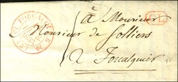 Càd T 12 Rouge FORCALQUIER (5) + CL Rouge Sur Lettre Avec Texte Adressée Localement Taxée 1. 1833. - SUP. - 1801-1848: Precursors XIX