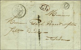 Càd T 15 SEDAN (7) + CL Rouge B. RUR. Q Sur Lettre Avec Texte Daté De Douzy Adressée Localement Taxe Tampon 1 De Fabrica - 1801-1848: Precursori XIX