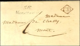 56 / Monceaux + CD Rouge Sur Lettre Avec Texte Adressée Localement Taxée 1. 1848. - TB / SUP. - 1801-1848: Précurseurs XIX