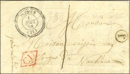 Càd T 22 PLEMET (21) + CD Rouge B. RUR. J Sur Lettre Avec Texte Daté De La Trinité Adressée  Localement Taxée 1. 1858. - - 1801-1848: Vorläufer XIX