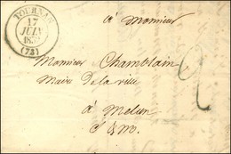 Càd T 13 Bleu TOURNAN (73) Taxe Tampon 2 Bleue. 1852. - TB / SUP. - 1801-1848: Précurseurs XIX