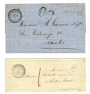 Lot De 2 Lettres Avec Càd T 22 LA MAILLERAIE-DE-BRETAGNE (42) : Taxe 30 DT 1857 ; Taxe 1 Manuscrite 1858. - SUP. - 1859-1959 Cartas & Documentos