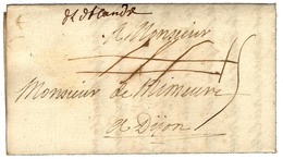 Marque Manuscrite '' De L'Arm De Flandre '' Sur Lettre Avec Texte Daté Au Camp De Duisbourg Le 23 Aout 1705. - TB / SUP. - Bolli Militari (ante 1900)
