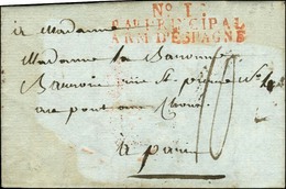 N° 1 / Bau PRINCIPAL / ARM. D'ESPAGNE Rouge Sur Lettre Avec Texte Daté Du 17 Novembre 1810. - TB / SUP. - Sellos De La Armada (antes De 1900)