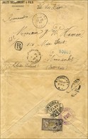 N° 122 Oblitéré Sur Lettre Recommandée 11 Ports Pour Les Etats-Unis. 1907. - TB. - RR. - Otros & Sin Clasificación