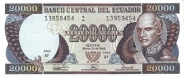 Ecuador 20000 Sucres 1999, UNC (P-129g) - Equateur