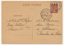 FRANCE - CP 80c Type Iris - Cachet Tireté St Georges De Rouelley - 1941 - Standaardpostkaarten En TSC (Voor 1995)
