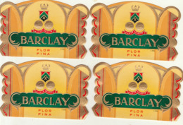 4 étiquette De Cigare Gaufrée Neuve Barclay Florfina - Etichette