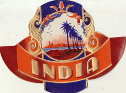 étiquette De Cigare Gaufrée Neuve INDIA - Labels