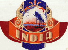 étiquette De Cigare Gaufrée Neuve INDIA - Labels