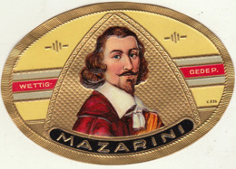 étiquette De Cigare Gaufrée Neuve MAZARINI Mazarin - Etiketten