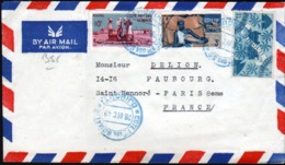Cote Des Somalis, Enveloppe Affranchie Avec Y&T N°279, 274 Et 240 , Pour Paris, 4/2/1949 - Covers & Documents