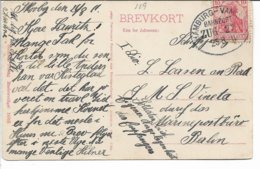 Germany - Schiffspost - Soldatenbrief. Used 1911. Bahnpost.  S-4549 - Briefe U. Dokumente