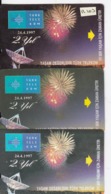 Turkey, R-103, 100 Units, 2nd Annv. Of TT - Fireworks, 3 Different Bottoms On Front, 2 Scans.  NB : Marks - Turchia