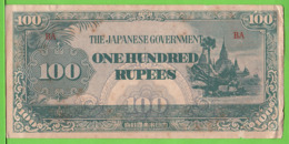 THE JAPANESE GOVERNMENT / ONE HUNDRED RUPEES / SERIE * BA * - Japon