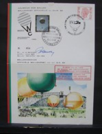 MicP. 9. Courrier Par Ballon Brussels 31-08-1981 Vol Reporté En Raison Des Circonstances Météorologiques - Cartas & Documentos