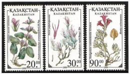 Kazakhstan 1999 . Flowers. 3v: 20, 30, 90.   Michel # 253-55 - Kazakistan